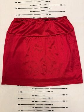 Vintage Y2K Wet Seal Red Satin Mini Skirt
